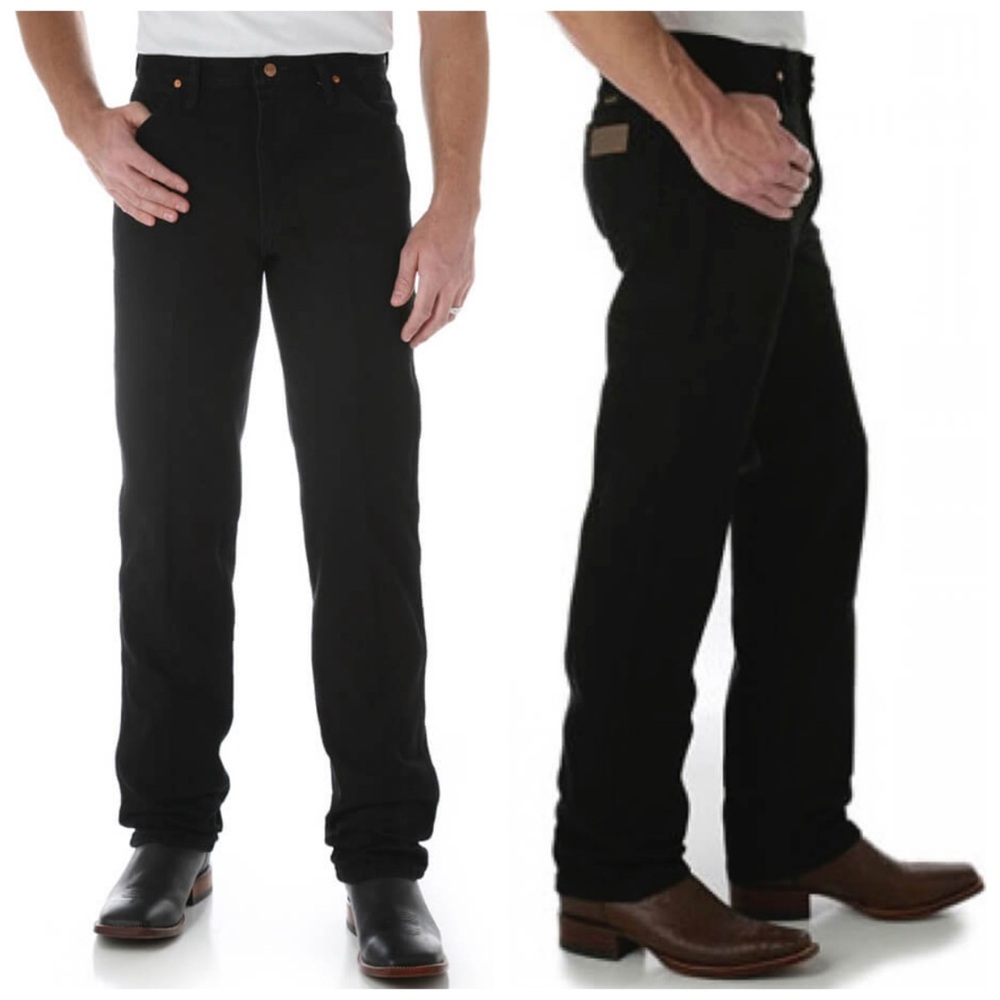 Wrangler 936WBK Men’s Slim Fit Jeans Black Cowboy Cut Denim Sz 31 x 30
